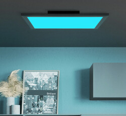 LED Panel Deckenleuchte dimm RGB CCT Leuchte Lampe Fernbedienung schwarz 40x40cm