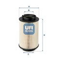 UFI Kraftstofffilter 26.014.00 für AUDI SEAT SKODA VW