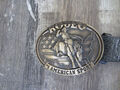 Nocona Western-Gürtel "Rodeo" Texas Echtleder mit Logo-Schließe Gr. 36 (90cm)