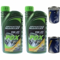 2L Motoröl FANFARO PDX 5W-40 1x MANNOL Motor Doctor ADDITIV+Motor Flush