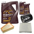FEBI BILSTEIN Inspektionspaket 7L MANNOL Energy Ultra JP 5W-20 für Ford Mondeo