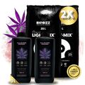 2 x Dünger All in One für BioBizz + 2 Sack Light Mix Grow Erde für Anzucht Blüte