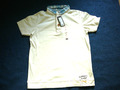 Esprit Herren Baumwoll Polo T-Shirt ,cremeweiß , mit Kragen  kariert Gr. M,Neu