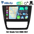 DAB+ CarPlay Android Autoradio Für Skoda Yeti 2009-2017 GPS Navi WIFI RDS Kamera