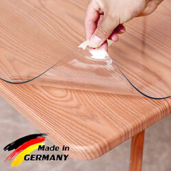Tischfolie Tischdecke Schutzfolie Tischschutz Folie transparent 2.5 mm Glasklar ⭐⭐⭐⭐⭐ ÜBER 11.000 Stk verkauft / Made in Germany