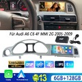 DAB+ Für Audi A6 C6 4F MMI 2G 05-09 SUB 6+128GB Carplay Android 13 Autoradio GPS