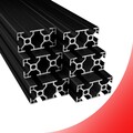 6x Alu Profil 30x60mm 2m System-, Montage-, Konstruktionsprofil Nut 8 schwarz