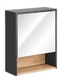 Spiegelschrank LED Badspiegel BORNEO 60cm 80cm 100cm 120cm | Grau- Artisan-Eiche
