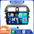 Autoradio FÜR TOYOTA COROLLA 2009~2014 Android 14 Wireless Car Play GPS Navi 32G