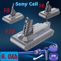 9000mAh Akku Für Dyson V6 V8 V10 SV10 Animal Absolute Staubsauger Ersatzakku