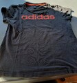 adidas T-Shirt Damen Shirt Kurzärmliges Oberteil Gr. S Baumwolle Grau
