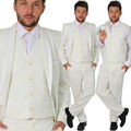 Anzug Bräutigam Hochzeit Slim Fit Herren 5Teiler Slimline Zier-Stein Weste Hose