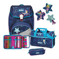 Schulranzen Scout Alpha Blue Star, 4-teiliges Set, incl. Sporttasche