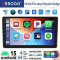 CarPlay 4+64G Android 15 Autoradio BT für Dodge RAM Jeep Grand Cherokee Chrysler