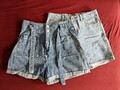 2 Jeans Shorts, Hotpants, High Waist, Größe S, im Set