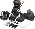 Kinderwagen Lionelo Amber 3in1 Kombi Buggy Babywanne Set Grau Zubehör AKZEPTABEL