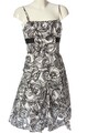 1.2.3 PARIS A-Linien Kleid Damen Gr. DE 34 weiß-schwarz Casual-Look