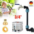 IBC mit Auslaufhahn 3/4" S60x6 Adapter Zubehör Tank Kappe Wasserhahn Container
