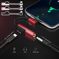 Typ C Auf 3.5mm und Ladegerät 2 IN 1 Kopfhörer Aux Audio Jack USB Kabel Adapt↑