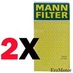 MANN FILTER OELFILTER FILTEREINSATZ MIT DICHTUNG HU 924/2 x FUER BMW - 2 STÜCK