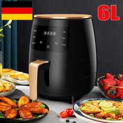Heißluftfritteuse XXL Air fryer Backofen Fritteusen Heißluft Friteuse Grill 6L
