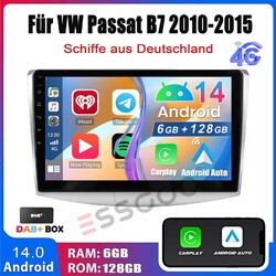 DAB+ Autoradio 8 Core Für VW Passat B7 CC 2010-2015 Android 14 Carplay GPS BT AM