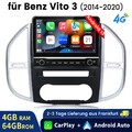 10.1” Für Benz Vito W447 Autoradio Carplay Android 13 GPS Nav BT WIFI DAB 4+64G 