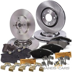 ATEC BREMSSCHEIBEN + BREMSBELÄGE VORNE + HINTEN FÜR CITROEN C3 OPEL CROSSLAND### BREMSSCHEIBEN VORNE Ø283 / HINTEN Ø249 MM ###