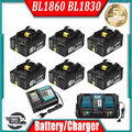 Für Makita 18V 6Ah 8Ah 12Ah Akku BL1850 BL1830 BL1860B Led Anzeige / Ladegerät