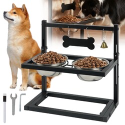 Futterstation Hund 2X Hundenapf Napfhalter Futterbar Erhöht Hundebar Fressnapf