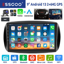 Für Smart Forfour Fortwo 453 DAB+ 64G Android 13 Autoradio Carplay GPS Navi +KAM