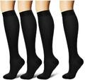 4 Paar Stützstrümpfe Reisestrümpfe Kompressionsstrümpfe Unisex Stützkniestrümpfe