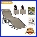 Bequeme Campingliege mit Herausnehmbarem Kopfkissen und Ergonomischem Design
