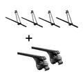 4x Fahrradträger ORION+Relingträger Quick Stahl L für für VW Sharan II ab 10