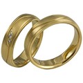 Ring Freundschaftsringe Partnerringe Edelstahl - Gold 2 Microm Plattiert +Gravur