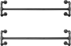Kleiderständer für die Wand, Kleiderstange im Industrie-Design, 2er Set F65