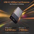 M.2 NGFF NVMe SATA USBC 3.2 GEN 2 Adapter Externes SSD Gehäuse Case Aluminium DE