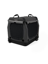 TrendPet TPX-PRO Hundebox, Grau, faltbare Hundebox, TransportboxFaltbare, leichte und sehr stabile Hundebox