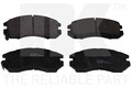 NK 224406 Bremsbelagsatz, Scheibenbremse passend für SUBARU Bremsanlage vorne 22