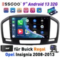 DAB+ Andriod 13 Autoradio GPS Navi WIFI Bluetooth Für Opel Insignia A 2008-2013