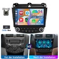 10,1" DAB+ 6+128GB Android 14 Autoradio GPS Navi DSP WiFi für Honda Accord VII 7