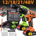 CONENTOOL 3IN1 Akkuschrauber Akku-Schlagbohrschrauber Set Mit 2.0Ah*2Akkus NEU