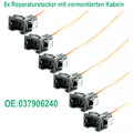 6x Reparatursatz Stecker Einspritzventil kabelbaum passt für Bosch EV1 37906240