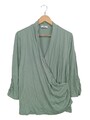 PETER HAHN Wickel-Bluse Damen Bluse Gr. DE 48 grün Casual-Look