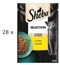(€ 15,53 /kg) SHEBA Selection in Sauce mit Huhn: 28 x 85 g