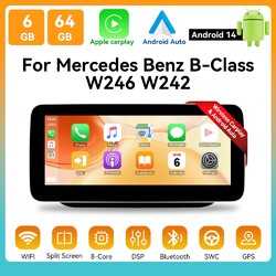 10.25" Android 14 Autoradio Carplay  Für Mercedes-Benz B-Class W246 64GB GPS DAB