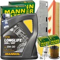MANN INSPEKTIONSPAKET+1x5L MANNOL 504 5W-30 ÖL passend für AUDI A3 VW 1.6 FSI