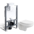 Hänge Spülrandlos WC, Vorwandelement WC Set Komplett, mit Unterputz Spülkasten