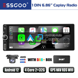 Android 13 2+32G DAB+ Autoradio 1 DIN Carplay 6.9" Touch Screen BT GPS NAV Kam