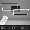 Deckenlampe Briloner Frame LED Schwarz dimmbar Fernbedienung Lichtfarbe wählbar